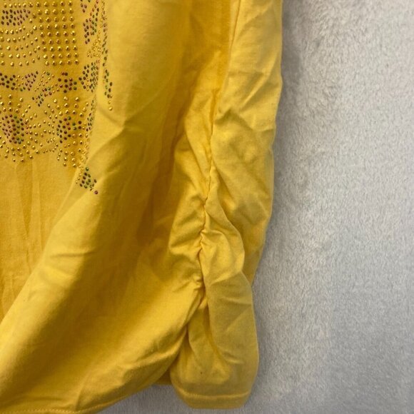 COOGI Zip Up Hoodie Jacket & T-Shirt Set Womens 2X Rhinestone Yellow Vintage Y2K - Picture 10 of 16
